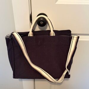 Stylish Black Canvas Tote Bag